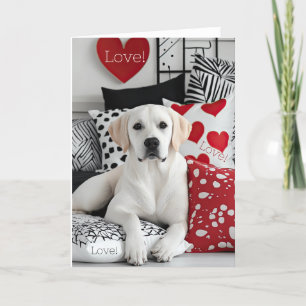 Yellow Labrador Valentine Card