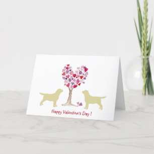 Yellow Labrador Valentine Holiday Card