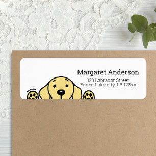 Yellow Labrador Watching You Return Address Label