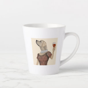 Yellow Labrador Wine Snob Latte Mug
