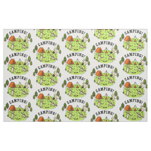 Yellow Labradors Camping Fabric