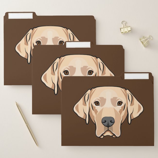 Yellow Labs Dogs Design File Folders Set