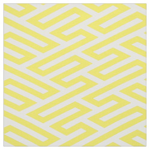 Yellow Labyrinth Maze Geometric Fabric