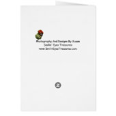 Yellow Lady Slipper Orchid Flower Photo Card (Back)