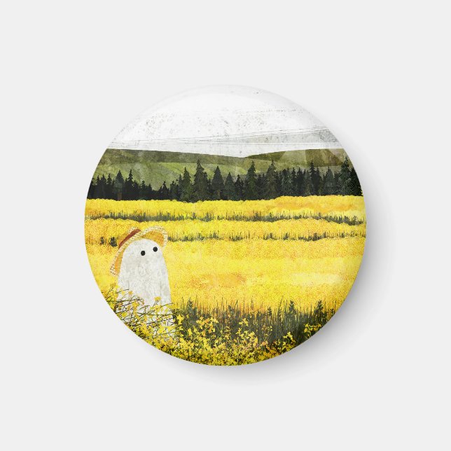 Yellow Landscape Magnet (Front)