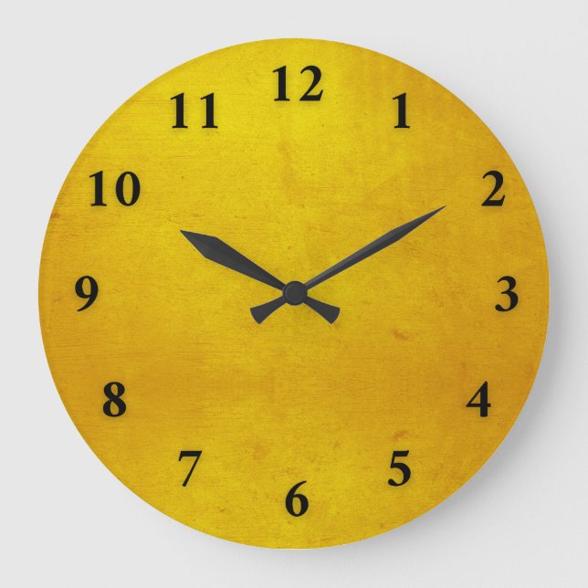 Yellow large wall clock (Front)