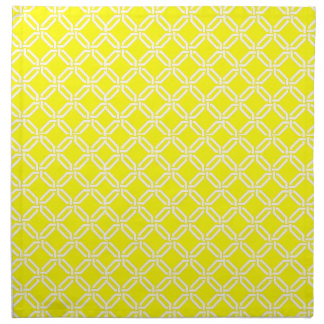 Yellow Lattice Cloth Napkin (Front)