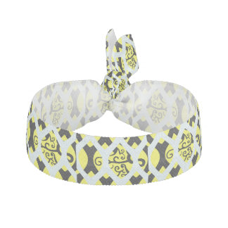 Yellow Lattice Print Hair Tie