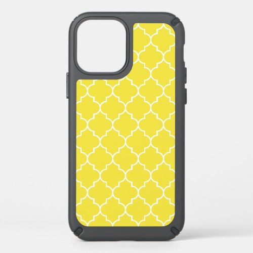 Yellow Latticework Quatrefoil Moroccan Trellis Speck iPhone 12 Case