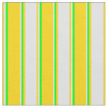 [ Thumbnail: Yellow, Lavender, and Lime Colored Lines Fabric ]