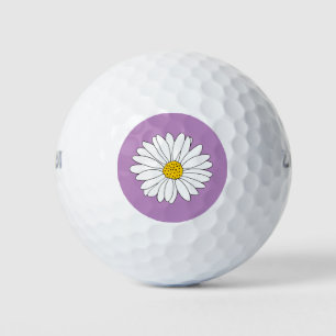 Yellow Lavender & White Daisy Golf Balls