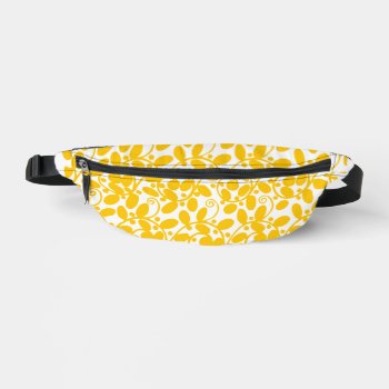 Yellow Leafy Fanny Pack by Cardgallery at Zazzle