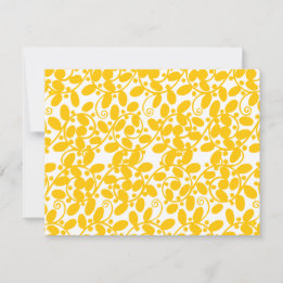 Yellow Leafy Invitation