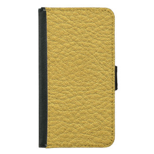 Yellow Leather Texture Seamless Closeup Samsung Galaxy S5 Wallet Case