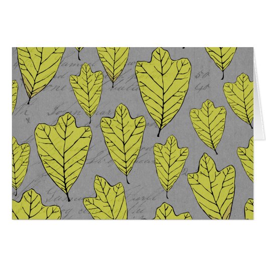 Yellow Leaves Card (Front Horizontal)