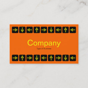 Yellow LED Style Arrows - Orange and Gray Business Card