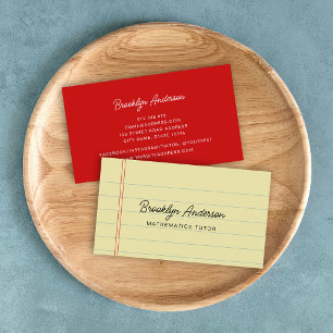 Yellow Legal Pad Style Business Card