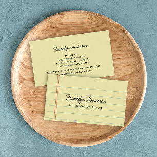 Yellow Legal Pad Style Business Card