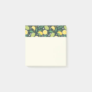 Yellow Lemon and Green Lime Fruit Food Pattern Post-it Notes