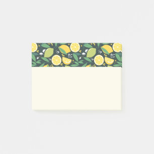 Yellow Lemon and Green Lime Fruit Food Pattern Post-it Notes