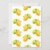 Yellow Lemon Baby Shower Summer Outdoor Spring Invitation (Back)