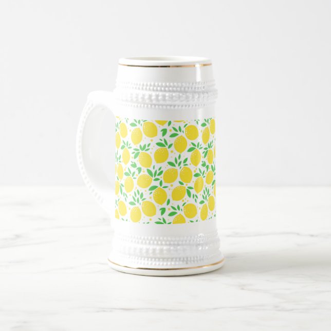 Yellow Lemon Beer Stein (Front Left)