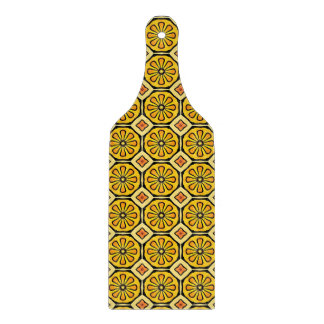 Yellow Lemon Bloom Pattern Cutting Board
