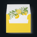 Yellow Lemon Bridal Shower Return Address Envelope<br><div class="desc">She found her Main Squeeze! This elegant collection of Bridal Shower stationary features a watercolor lemon and white floral design. It is accented by a modern script. Modern lemons and whimsical yellow are sure to wow the bride!</div>