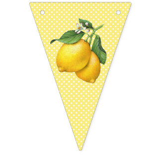 Yellow Lemon Bunting Flags