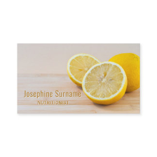 Yellow Lemon Citrus Food Photography Nutritionist Business Card