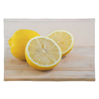 Yellow Lemon Citrus Food Photography Still Life Cloth Placemat
