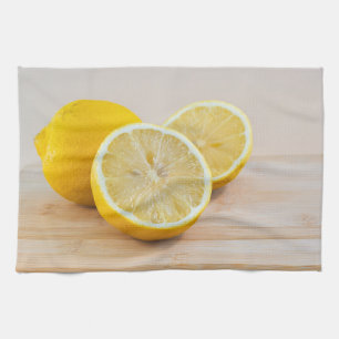 Yellow Lemon Citrus Food Photography Still Life Kitchen Towel