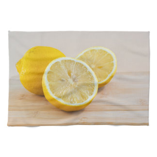 Yellow Lemon Citrus Food Photography Still Life Kitchen Towel