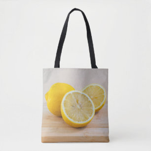 Yellow Lemon Citrus Food Photography Still Life Tote Bag