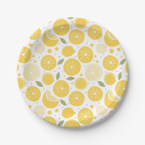 Yellow Lemon Fruit Party Main Squeeze Lem_One_Ade Paper Plates