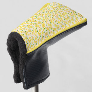 Yellow lemon fruit pattern golf head cover
