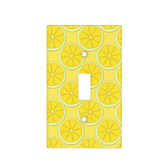 Yellow Lemon Kitchen Room Light Switch Plate Cover (Front)
