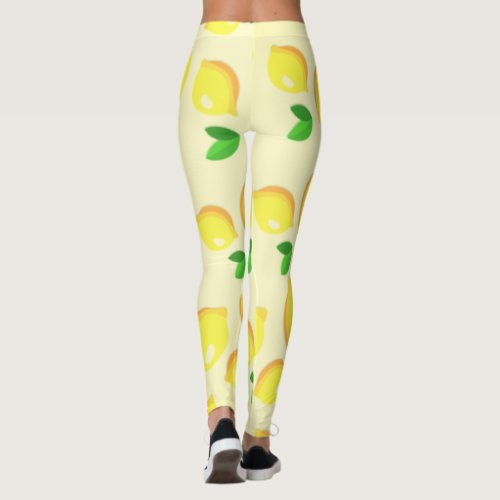 Yellow Lemon Leggings