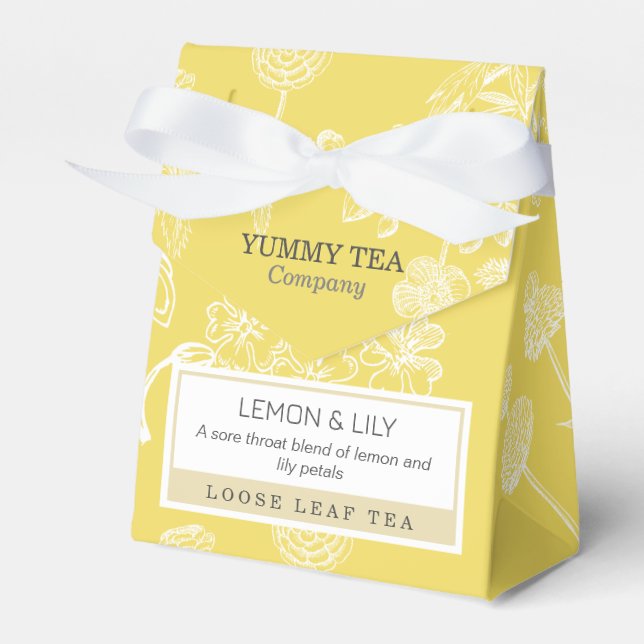 Yellow Lemon - Loose Leaf Tea Packaging Small Box (Front Side)