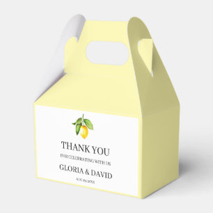 Yellow Lemon Modern Wedding Favor Boxes