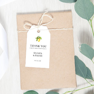 Yellow Lemon Modern Wedding Gift Tags