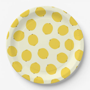 Yellow Lemon Paper Plates
