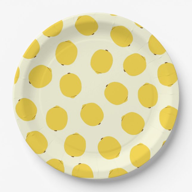 Yellow Lemon Paper Plates (Front)