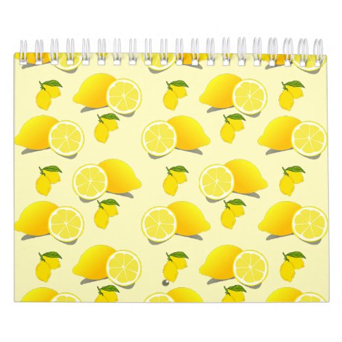 Yellow Lemon Pattern  Calendar