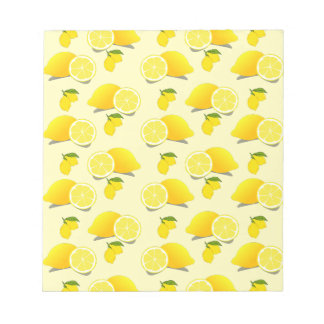 Yellow Lemon Pattern Notepad