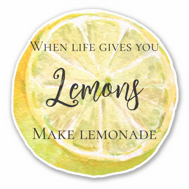 Yellow Lemon Personalized  Sticker (Front)