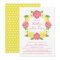 Yellow Lemon Pink Roses Wreath Girl Baby Shower