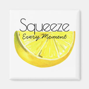 Yellow Lemon Quote Magnet