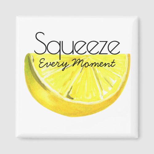 Yellow Lemon Quote Magnet