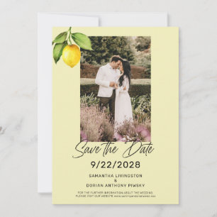 Yellow Lemon Save The Date